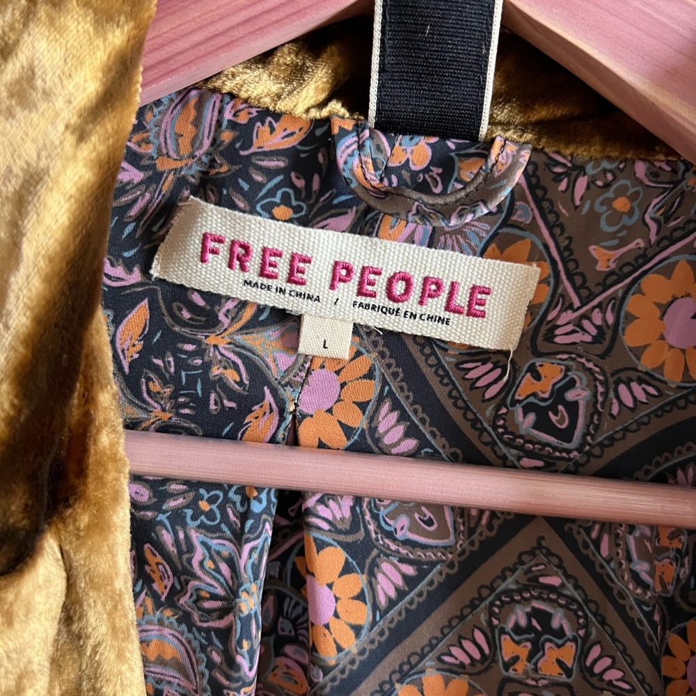 RARE* free people sienna crushed velvet duster - Picture 7 of 13